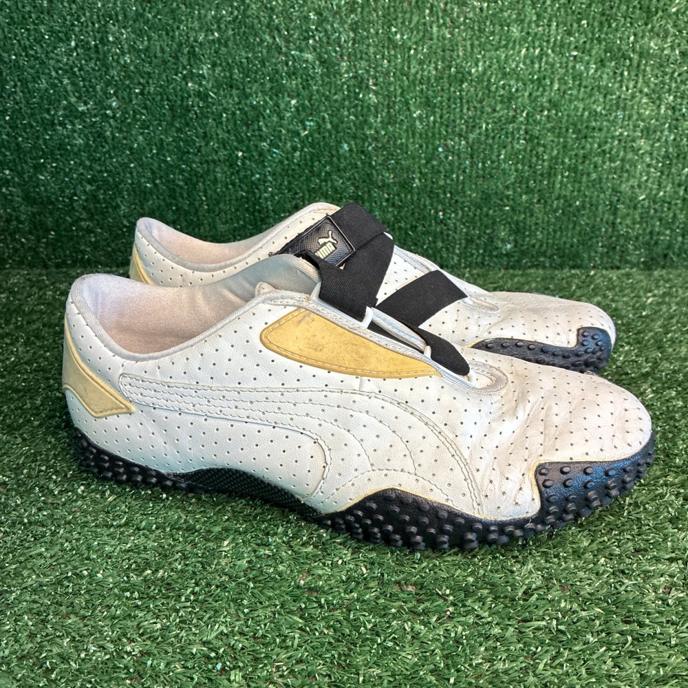 Puma Mostro Perforated Leather Elastic Strap Y2K Low Top Sneaker White Women 9.5